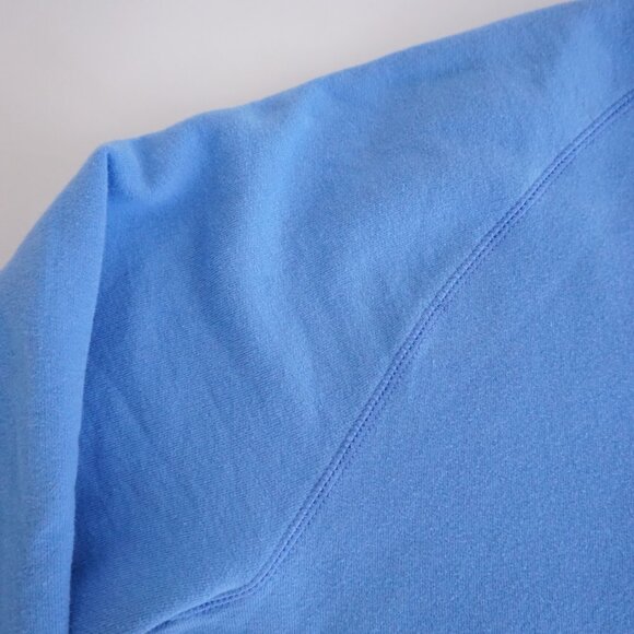 Hanes Nano Blue Cat Eye Embroidered Sweatshirt Cozy 90's Cabincore Sweater M - Picture 7 of 12